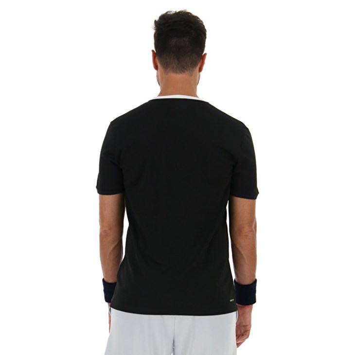 Camiseta Lotto Squadra II PL Hombre Negras | PF507030Q8
