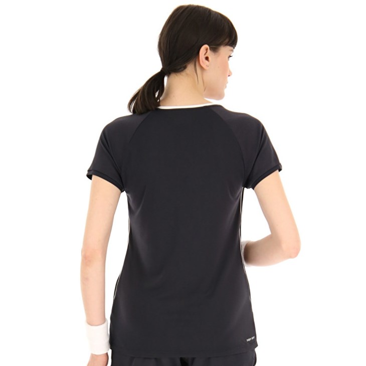 Camiseta Lotto Squadra W II PL Mujer Negras | RF018781Q3