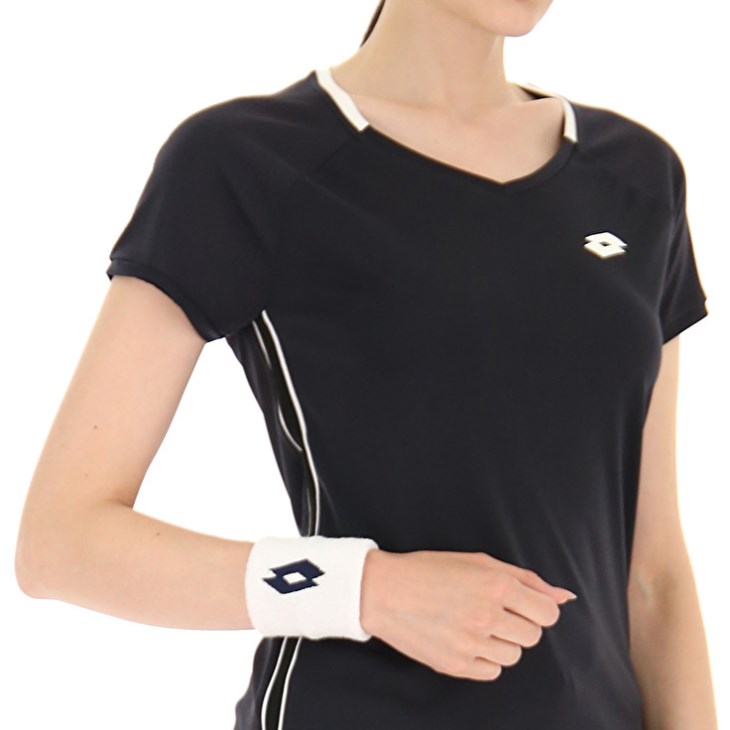 Camiseta Lotto Squadra W II PL Mujer Negras | RF018781Q3