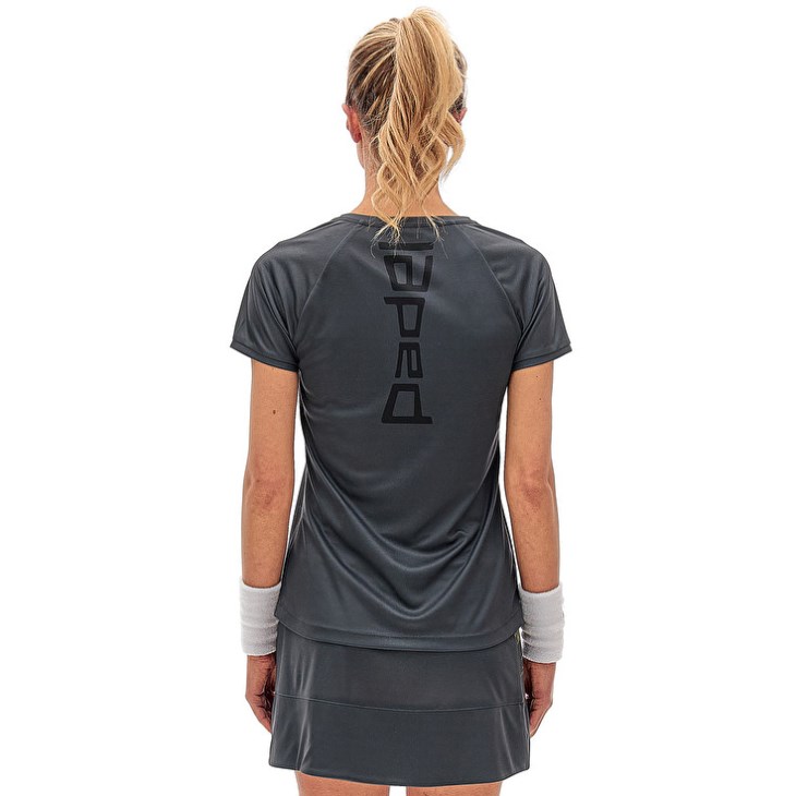 Camiseta Lotto Superrapida W VII Mujer Gris Oscuro | SC346404U7