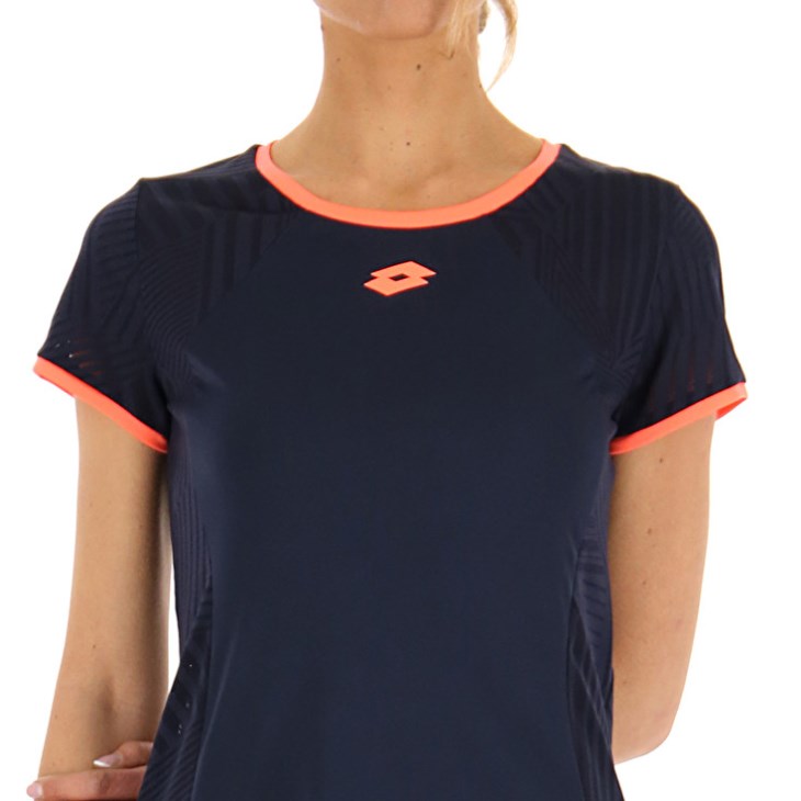 Camiseta Lotto Superrapida W V Mujer Azul Marino Azules | KP859225B7