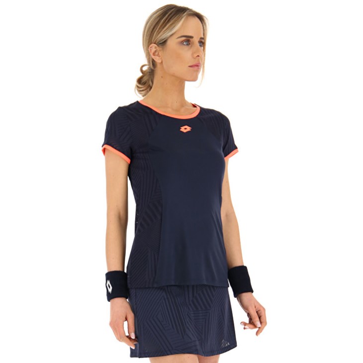 Camiseta Lotto Superrapida W V Mujer Azul Marino Azules | KP859225B7