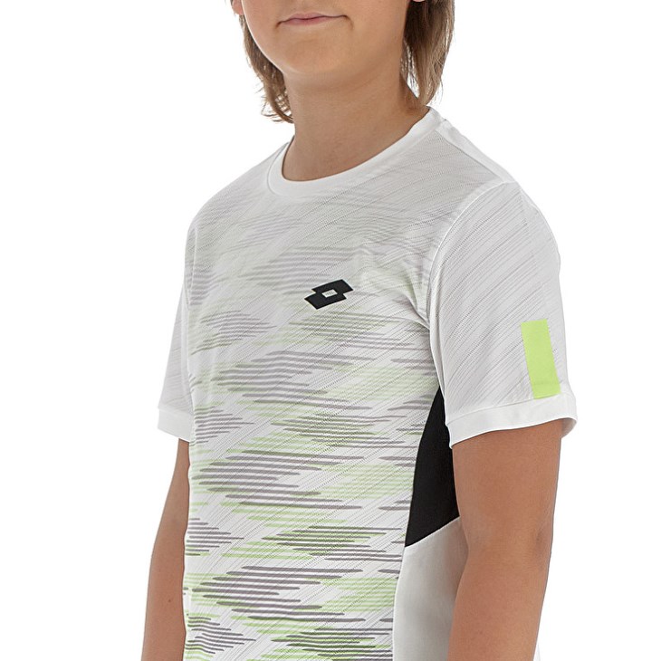 Camiseta Lotto Tech B I D4 Niños Blancas Verde | OT741404Y8