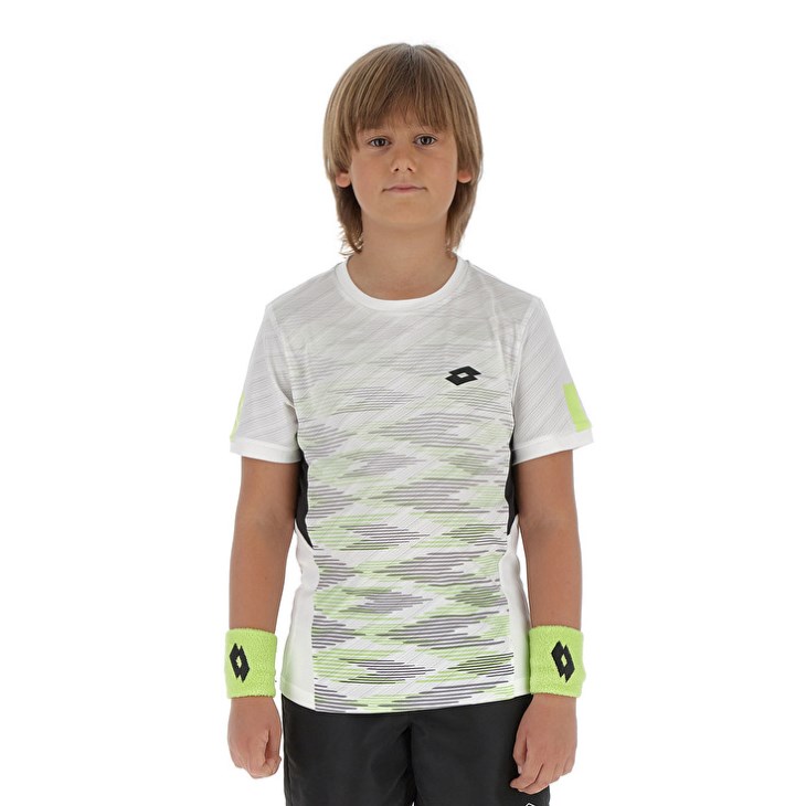 Camiseta Lotto Tech B I D4 Niños Blancas Verde | OT741404Y8