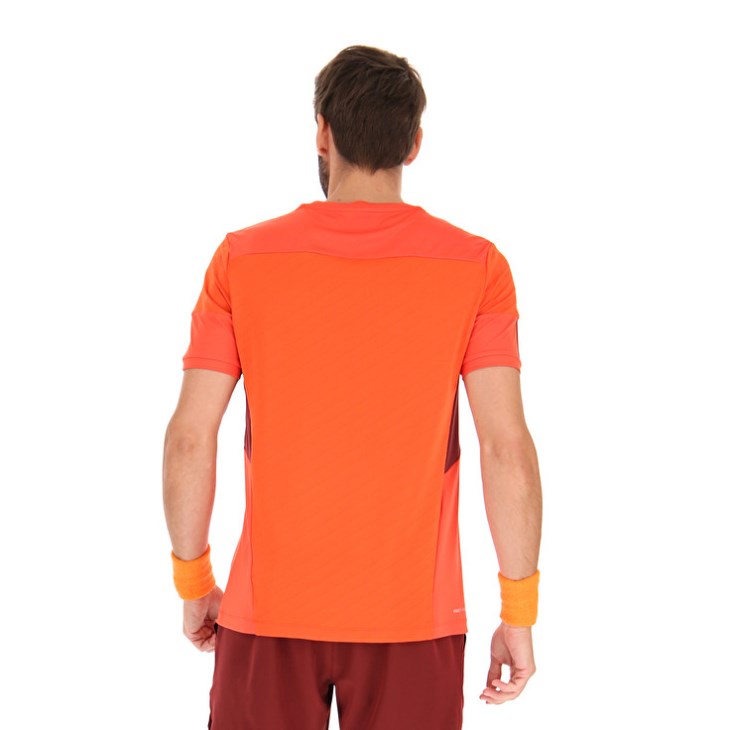 Camiseta Lotto Tech I D1 Hombre Rojas | WU377797M3