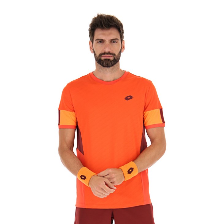 Camiseta Lotto Tech I D1 Hombre Rojas | WU377797M3