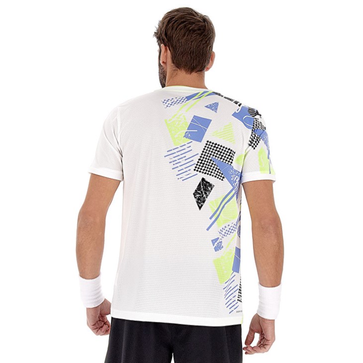 Camiseta Lotto Tech I D5 Hombre Blancas | GR421832G6