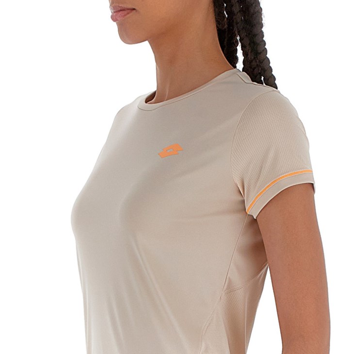 Camiseta Lotto Tech W II D3 Mujer Beige | BY164656O0