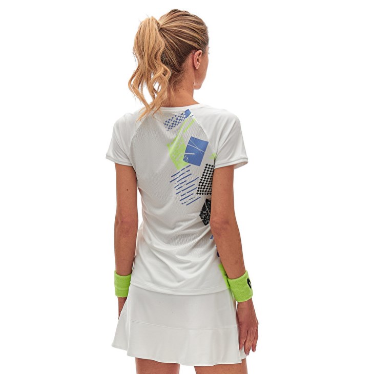 Camiseta Lotto Tech W I D5 Mujer Blancas | OV893529H3