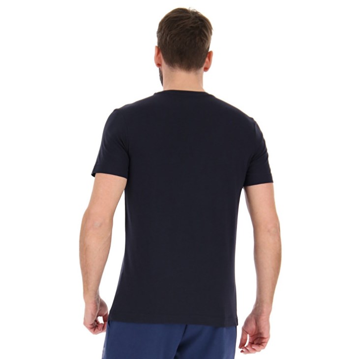 Camiseta Lotto Tee Losanga V Hombre Azul Marino Azules | GY990969N2