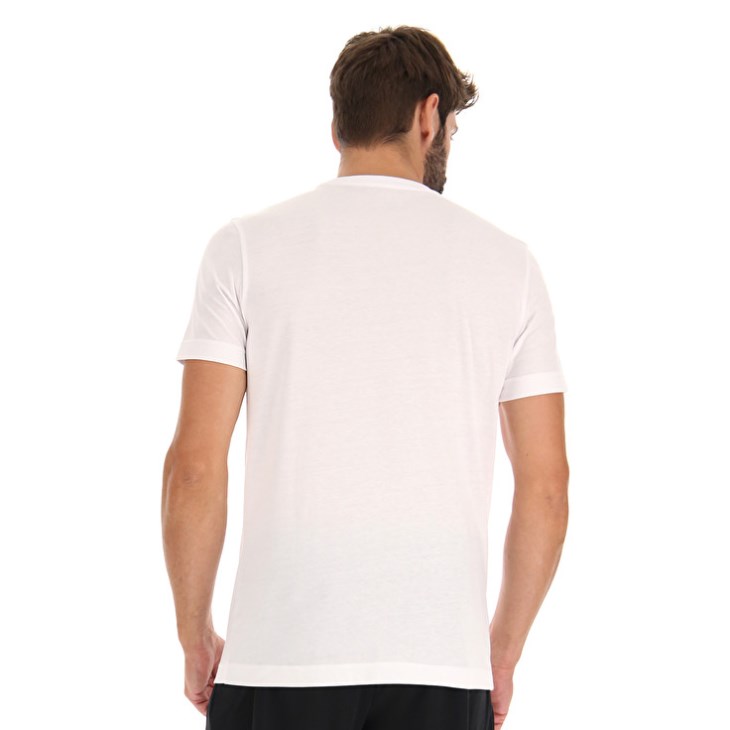 Camiseta Lotto Tee Losanga V Hombre Blancas | GV388988Z4