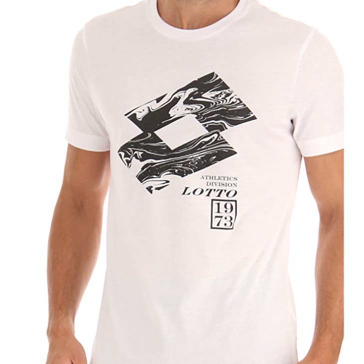 Camiseta Lotto Tee Losanga V Hombre Blancas | GV388988Z4