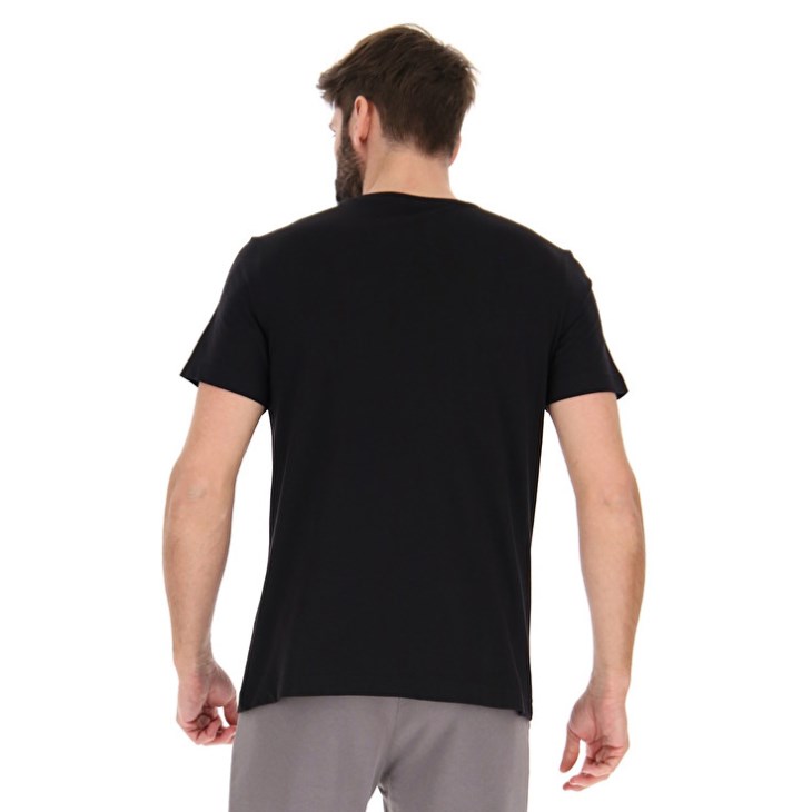 Camiseta Lotto Tee Losanga V Hombre Negras | GJ242854G6