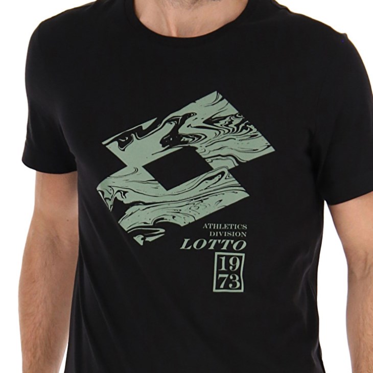Camiseta Lotto Tee Losanga V Hombre Negras | GJ242854G6