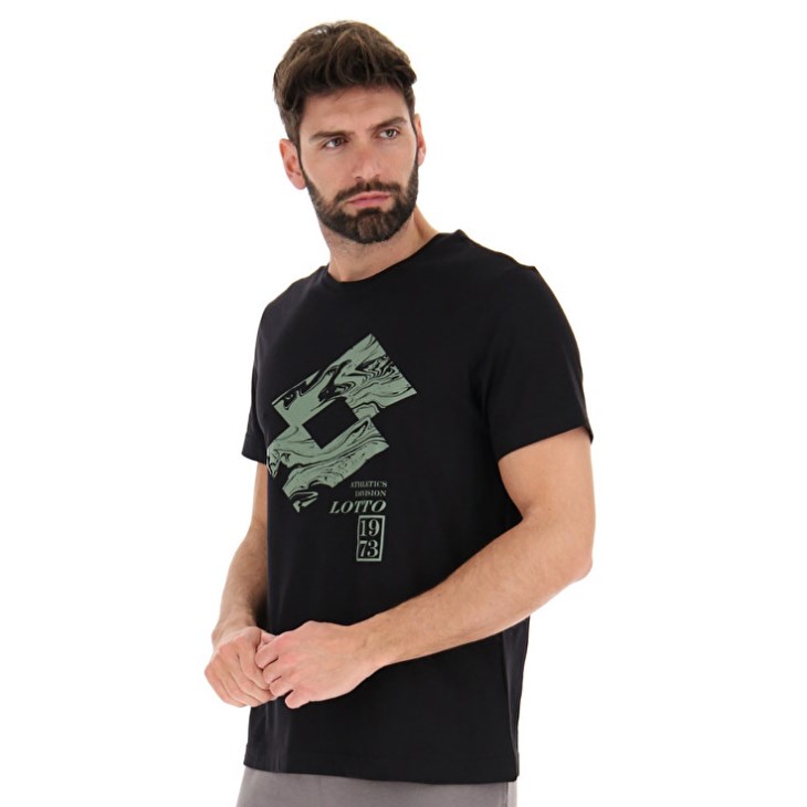 Camiseta Lotto Tee Losanga V Hombre Negras | GJ242854G6