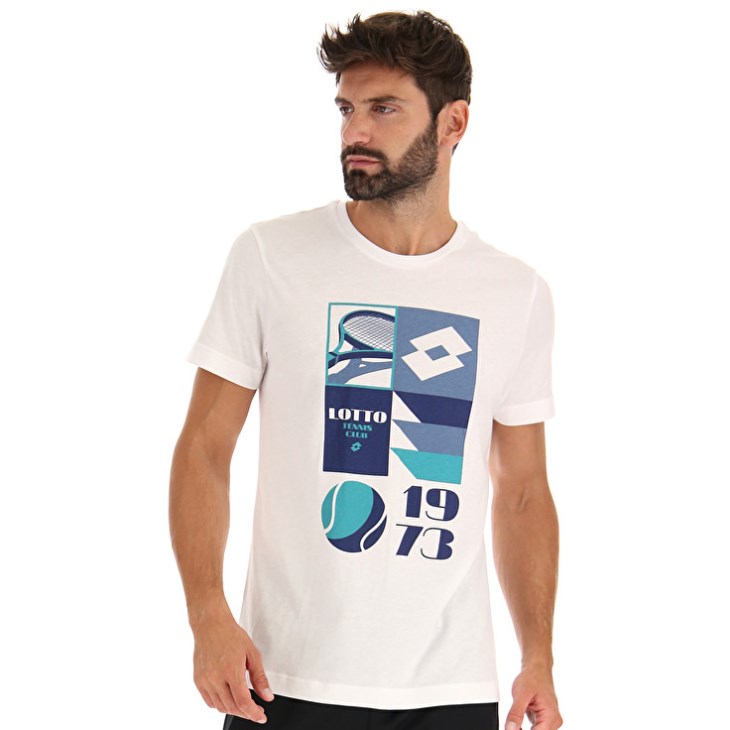 Camiseta Lotto Tee Supra V Hombre Blancas | WV984308D1
