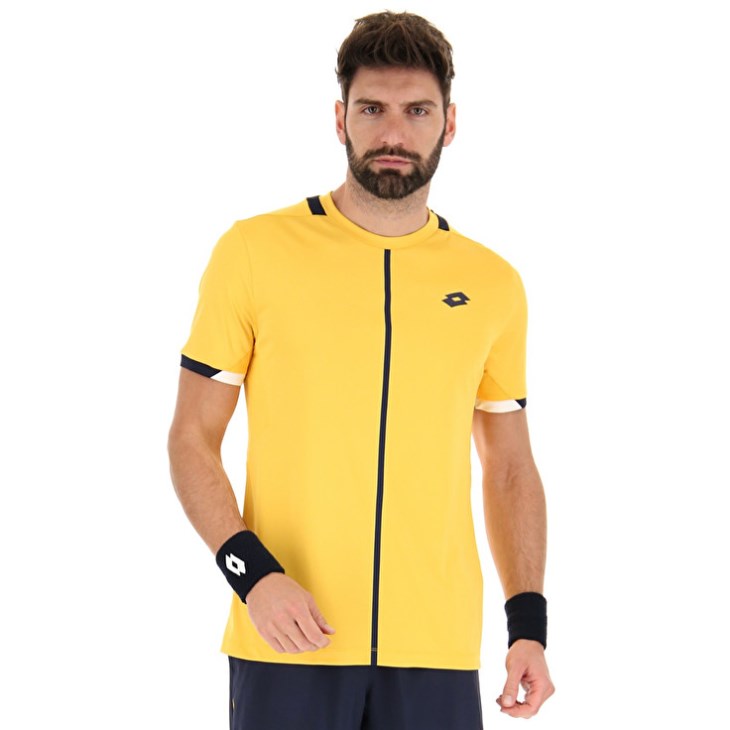 Camiseta Lotto Top IV Hombre Amarillo Azul Marino Azules | LJ990719I0