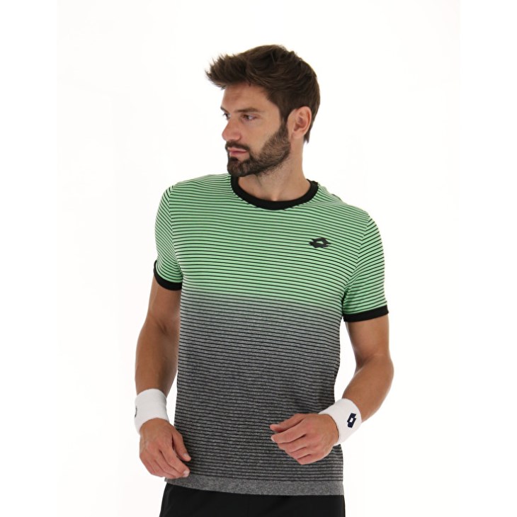 Camiseta Lotto Top Ten II Sml Hombre Verde Gris | XS437583F2