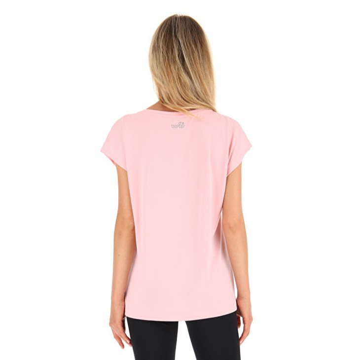Camiseta Lotto Workout Over W Mujer Rosas | TW195299T5