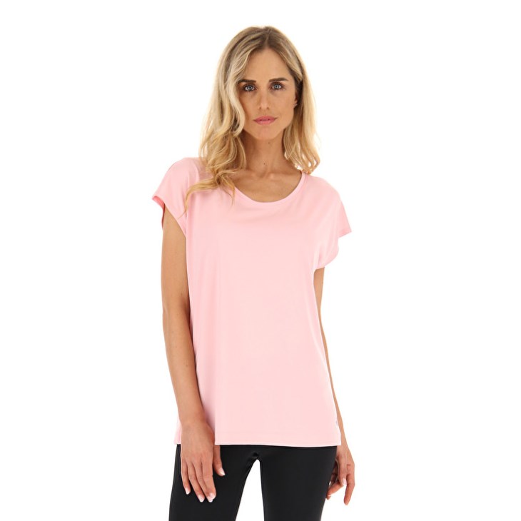 Camiseta Lotto Workout Over W Mujer Rosas | TW195299T5