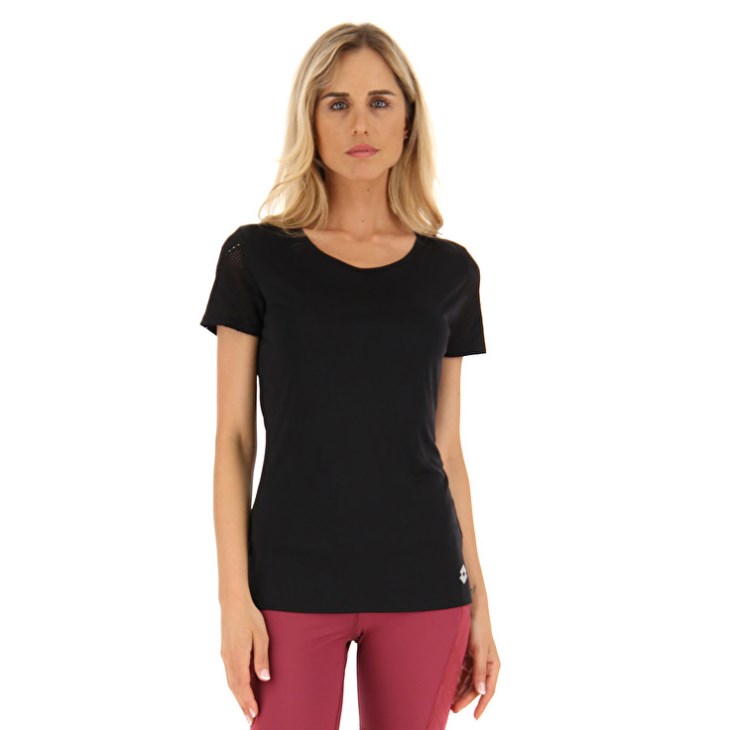 Camiseta Lotto Workout W Mujer Negras | VO368386Z6