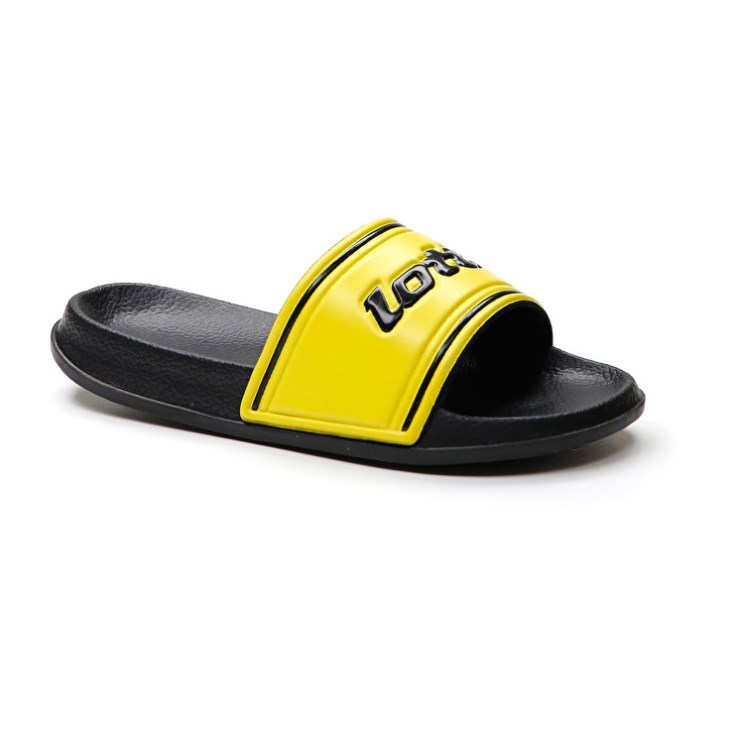 Chanclas Lotto Midway IV CL Niños Negras Amarillo | CF680418M3