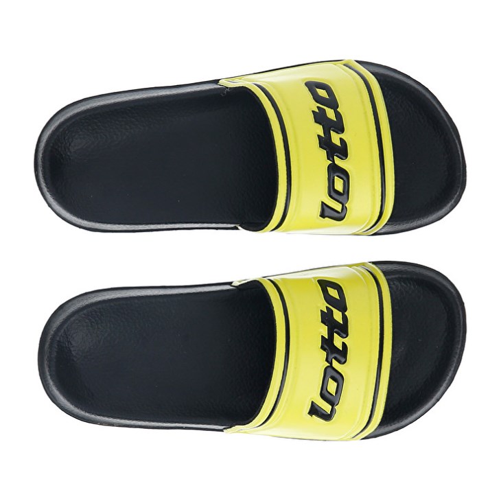 Chanclas Lotto Midway IV CL Niños Negras Amarillo | CF680418M3