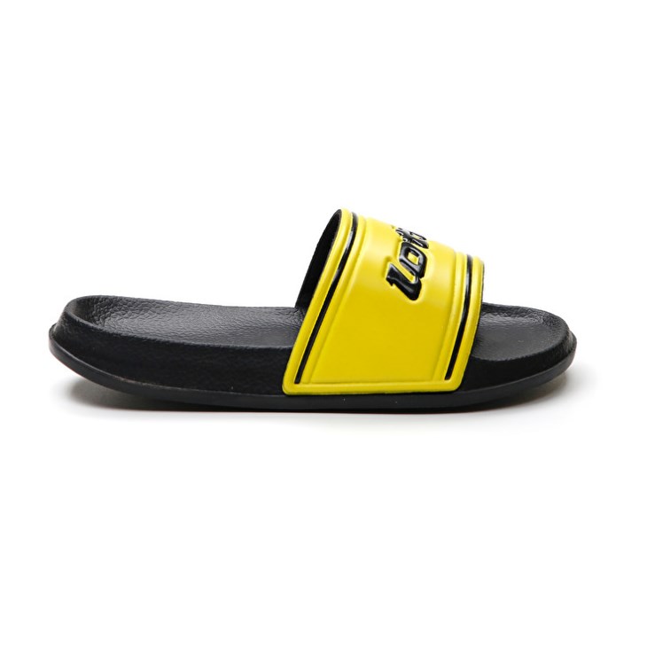 Chanclas Lotto Midway IV CL Niños Negras Amarillo | CF680418M3