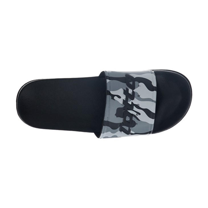 Chanclas Lotto Oceania Camo Hombre Negras Gris Gris Oscuro | IB642514P7