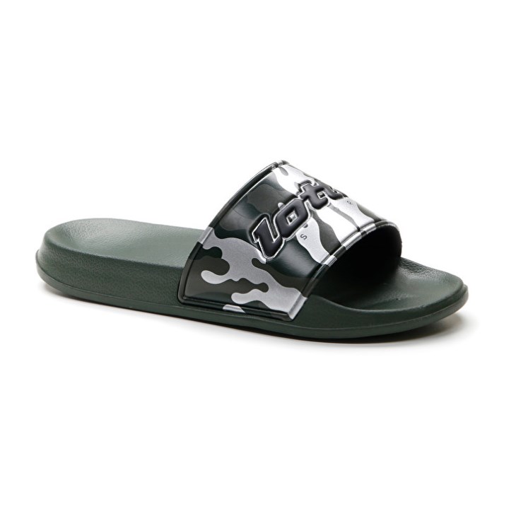 Chanclas Lotto Oceania Camo Hombre Verde Oscuro Verde Oliva Oscuro Gris | LS791239Q0