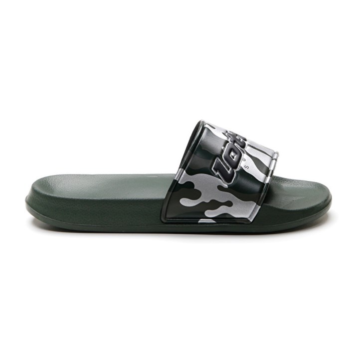Chanclas Lotto Oceania Camo Hombre Verde Oscuro Verde Oliva Oscuro Gris | LS791239Q0