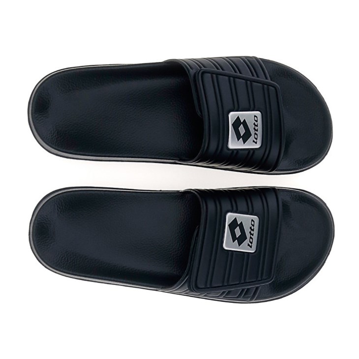 Chanclas Lotto Rico Strap II Hombre Negras Plateadas | MU288048M7