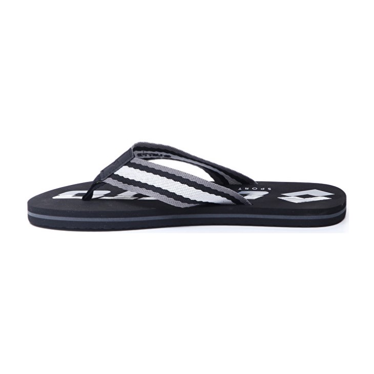 Chancletas Lotto Nevis Hombre Negras Plateadas | BC889988Z5