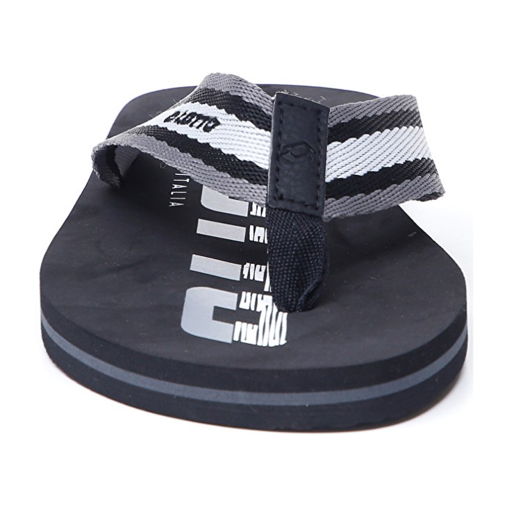 Chancletas Lotto Nevis Hombre Negras Plateadas | BC889988Z5
