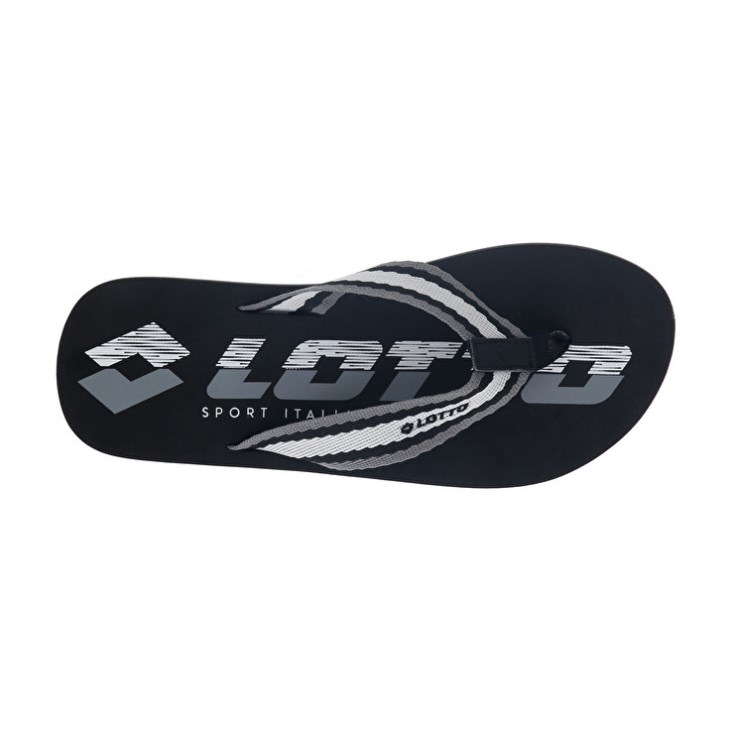 Chancletas Lotto Nevis Hombre Negras Plateadas | BC889988Z5