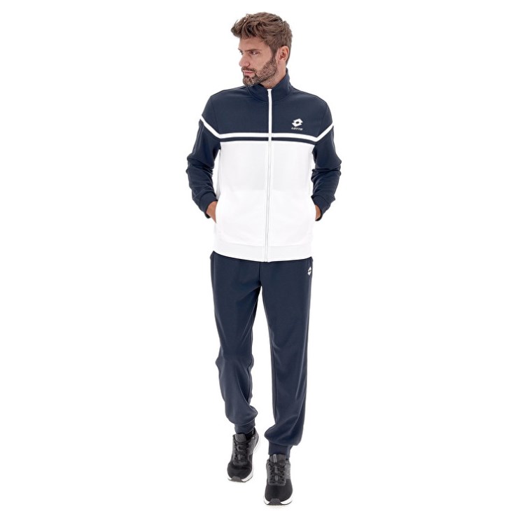 Chandals Lotto Circle PL Hombre Blancas Azul Marino Azules | MN020002S3