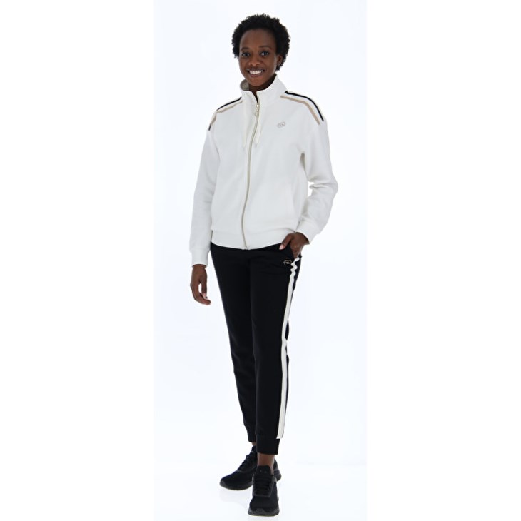 Chandals Lotto Dehia W V RIB FL Mujer Blancas Negras | VO223932J1