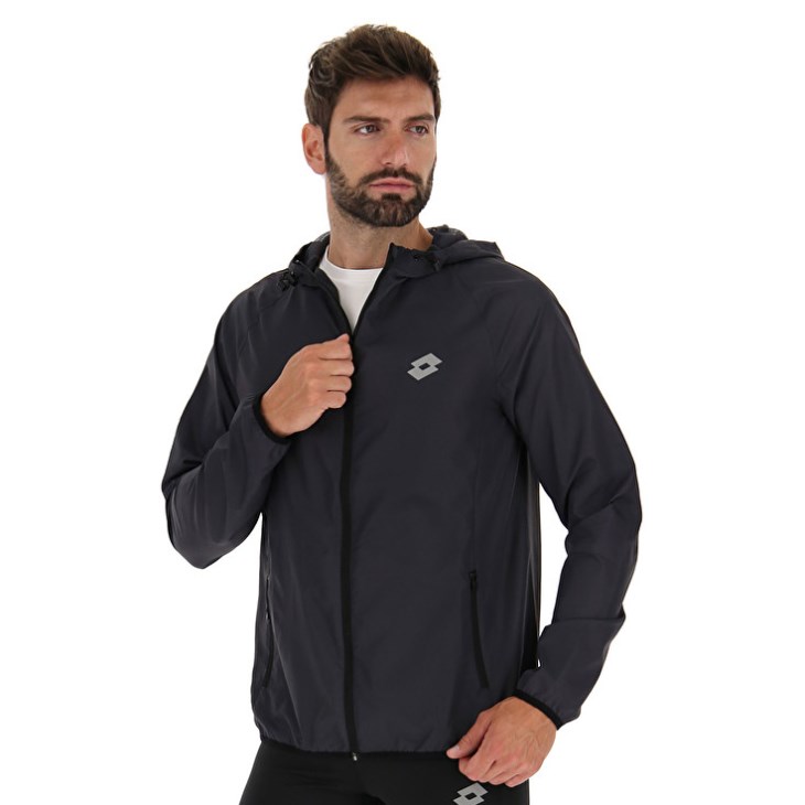 Chaqueta Lotto Run Fit Windproof Running Hombre Negras | BL997289T6