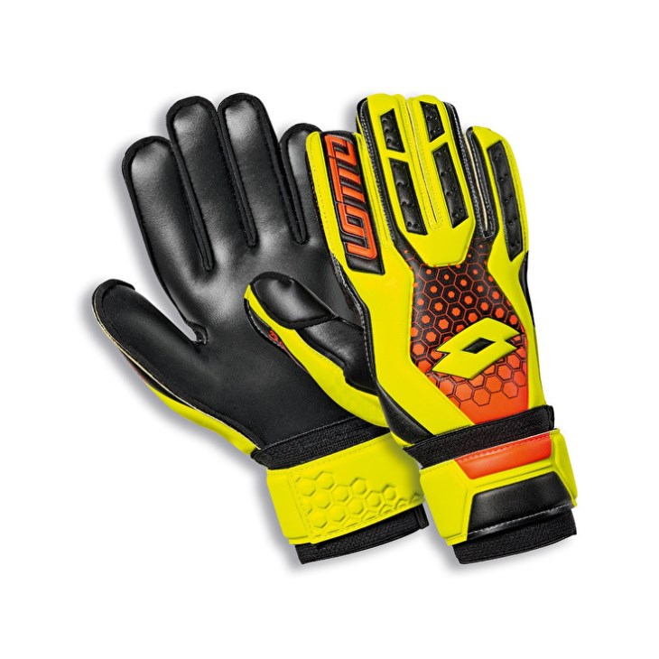Guantes Lotto Goalkeeper GK Spider 500 Negras Amarillo | PM149514Y8