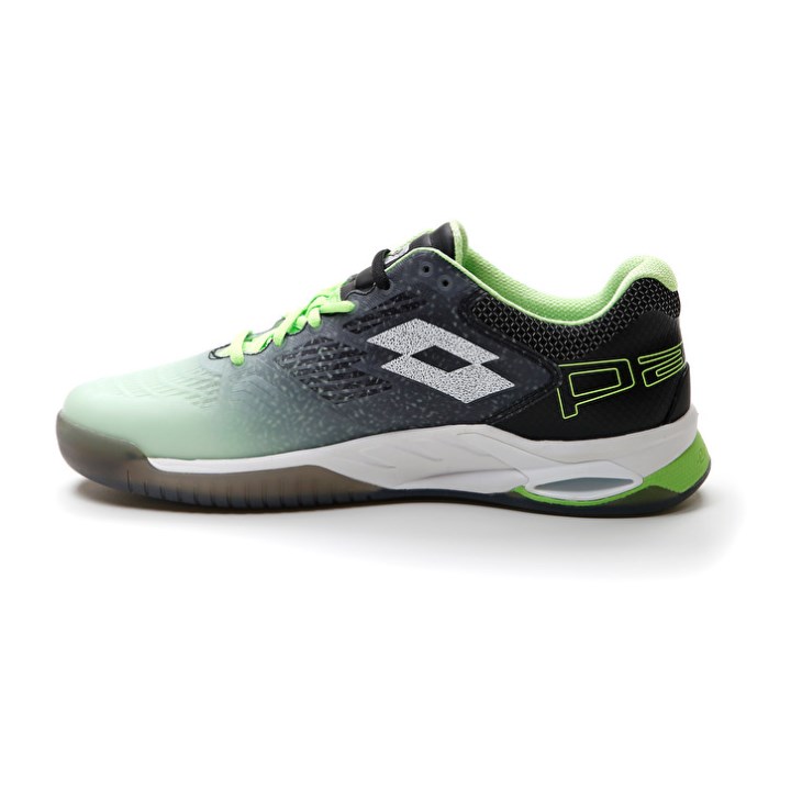 Padel Shoes Lotto Superrapida 100 Hombre Verde Blancas Negras | WJ457845K2