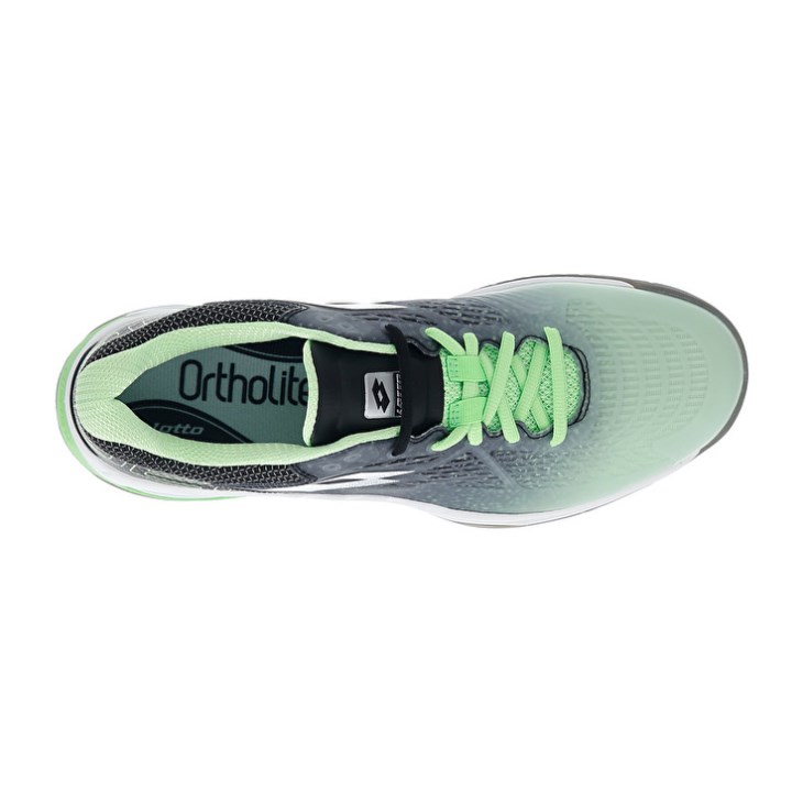 Padel Shoes Lotto Superrapida 100 Hombre Verde Blancas Negras | WJ457845K2