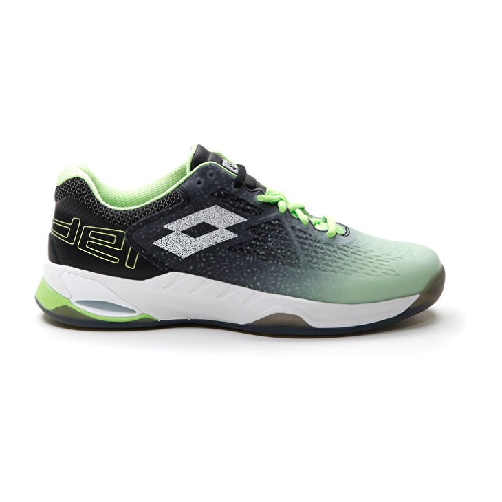 Padel Shoes Lotto Superrapida 100 Hombre Verde Blancas Negras | WJ457845K2