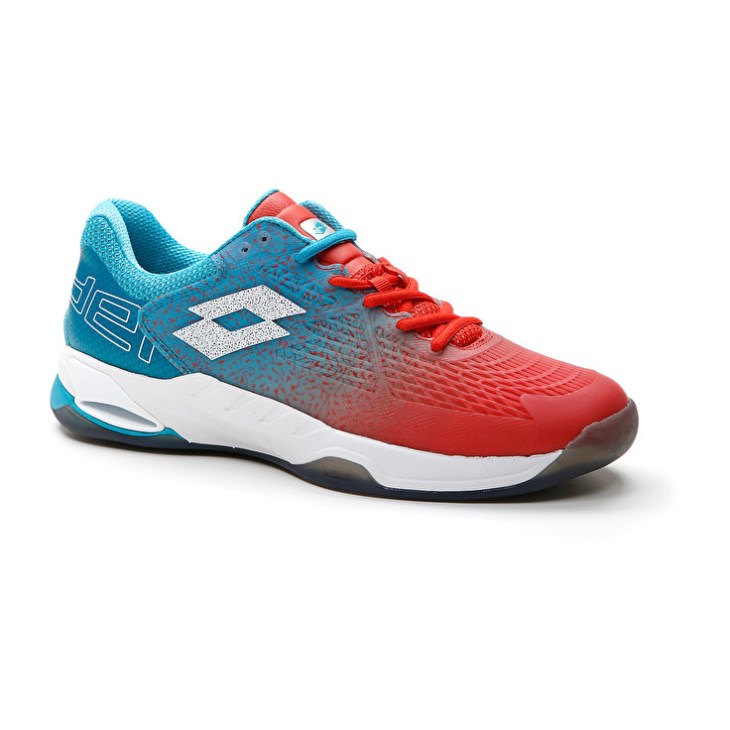 Padel Shoes Lotto Superrapida 100 Hombre Rojas Blancas Azules | DN815601Z9