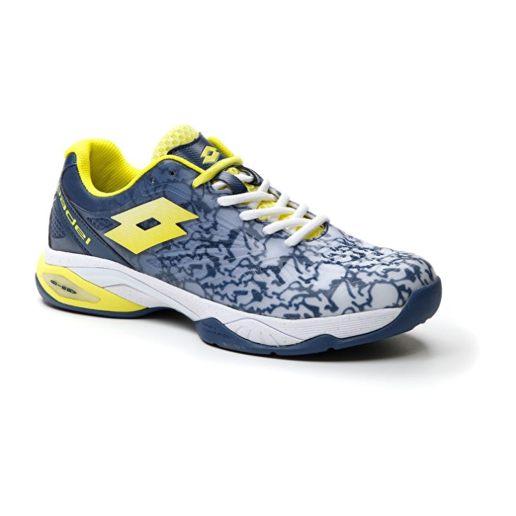 Padel Shoes Lotto Superrapida 200 III Hombre Blancas Amarillo Azules Oscuro | VG979767R8