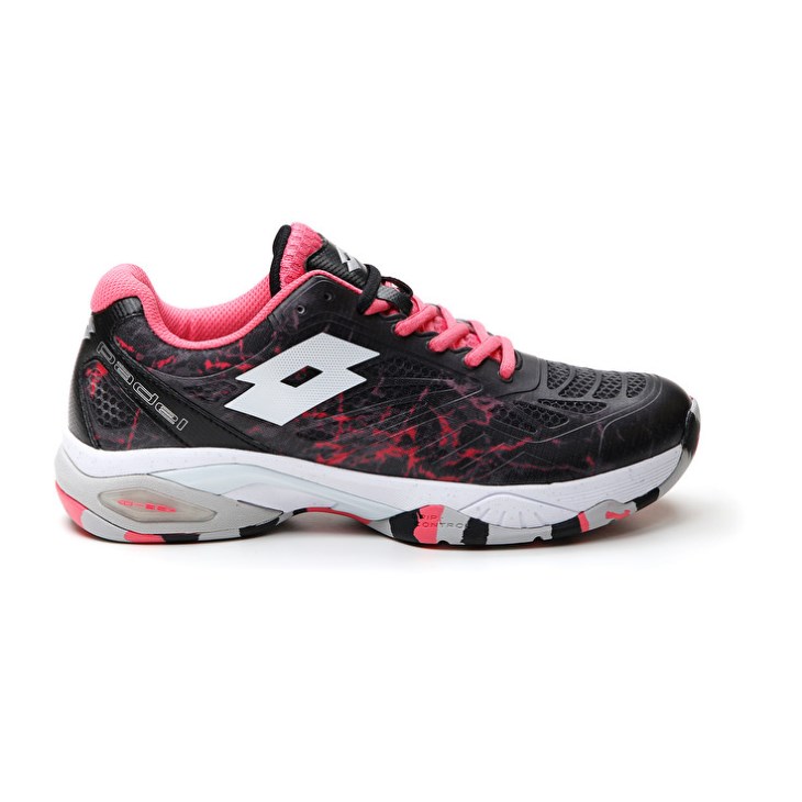 Padel Shoes Lotto Superrapida 200 IV W Mujer Negras Coral | KO924422U7