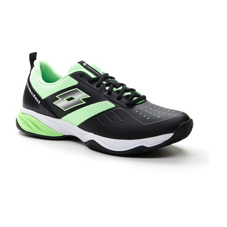 Padel Shoes Lotto Superrapida 400 IV Hombre Negras Verde | OV192459Y4