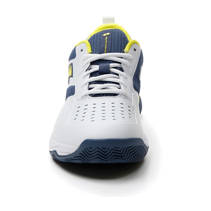 Padel Shoes Lotto Superrapida 400 IV Hombre Blancas Amarillo Azules Oscuro | XS598129D2