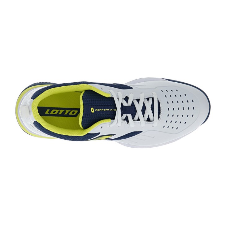 Padel Shoes Lotto Superrapida 400 IV Hombre Blancas Amarillo Azules Oscuro | XS598129D2