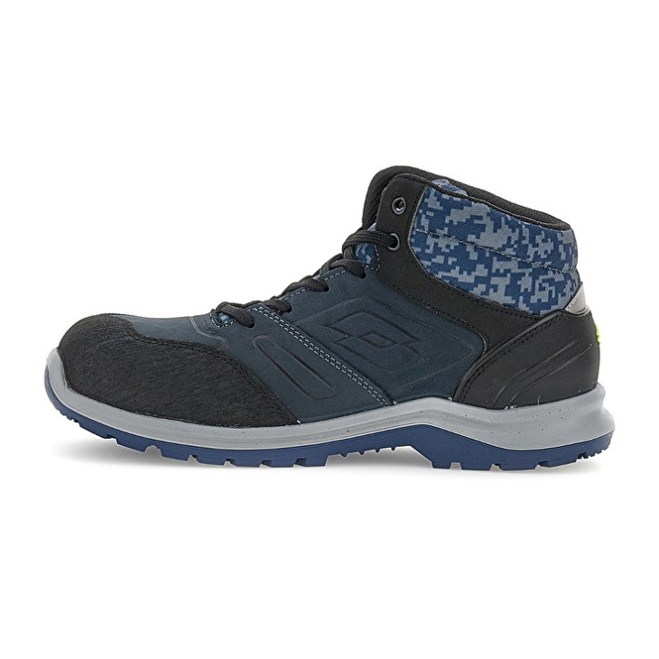 Safety Shoes Lotto Hit 200 Mid S3 Hombre Azules Negras Verde | KE524982U1