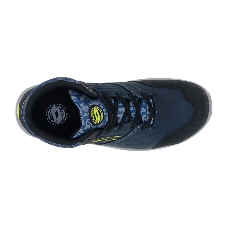 Safety Shoes Lotto Hit 200 Mid S3 Hombre Azules Negras Verde | KE524982U1